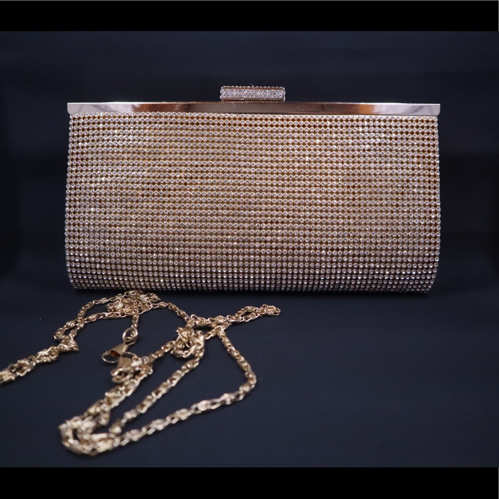 Gold Clutch with Chain